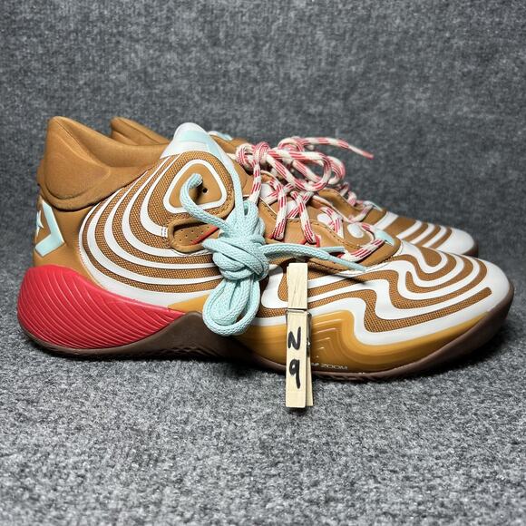 Converse Basketball Shoes Mens Size 11 Tan White Red Air Zoom A09256C Multicolor - Picture 9 of 9